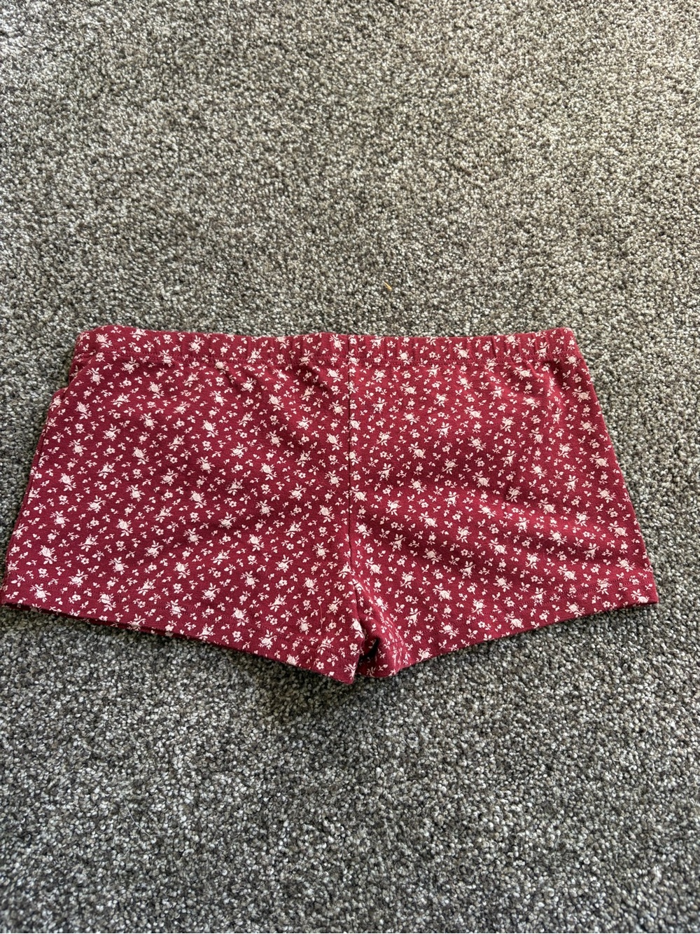 Brandy Melville NWT red floral cotton boy shorts micro shorts